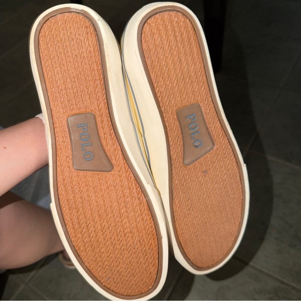 Polo Yellow Canvas Low-Top Sneakers - Picture 4 of 5